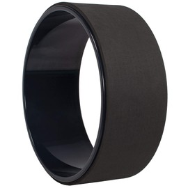 Fitvids Yoga Wheel for Stretching - Spine Stretching & Flexibility Enhancer with Non-Slip Surface, Full-Body Workout Equipment for Improved Mobility, Black