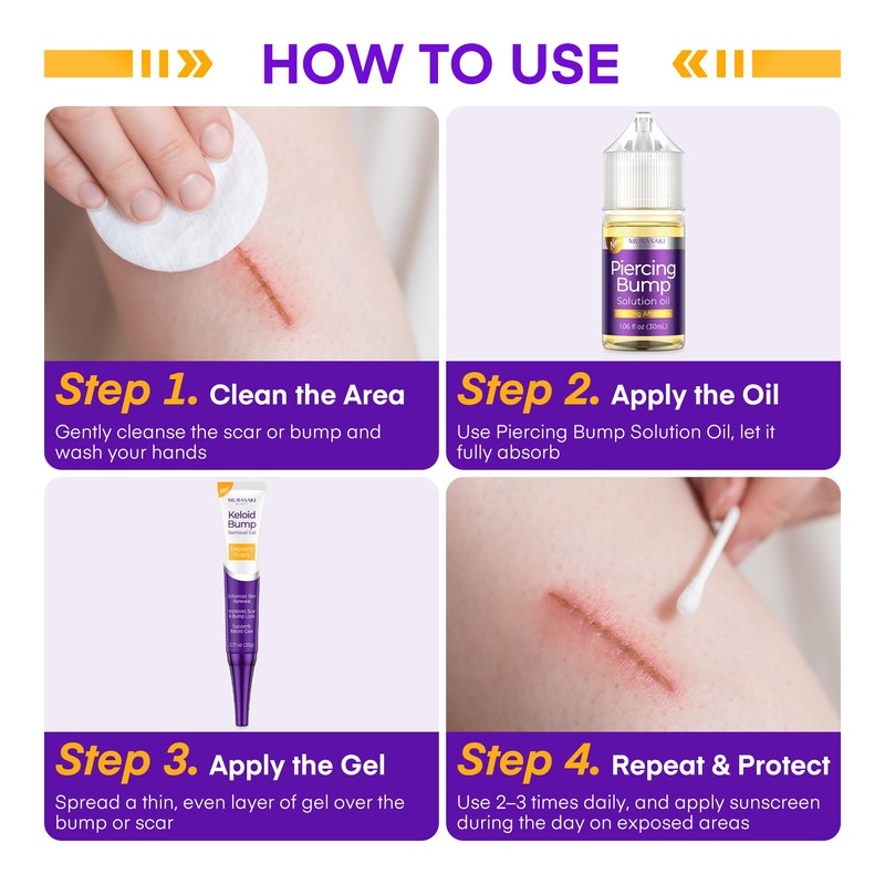 Piercing Keloid Bump Solution Kit | Piercing Aftercare Treatment with