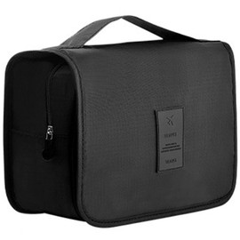 Travel Toiletry Bag, Hanging Toiletries Wash Bag Makeup Cosmetic Organizer Bags for Women Girls Kids Waterproof Foldable (Black 1)
