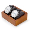 Oirv Solid Wood Double Watch Display Stand Showcase Jewelry Stand