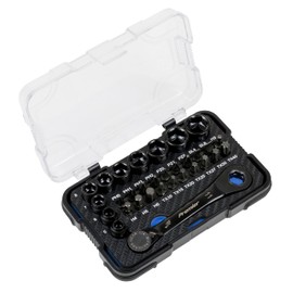 Sealey Premier Black Go-Through Lock-On™ Low Profile Socket & Bit Set 31pc - AK2112