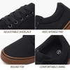 BENPAO Mens White Casual Shoes All Black Fashion Sneakers for