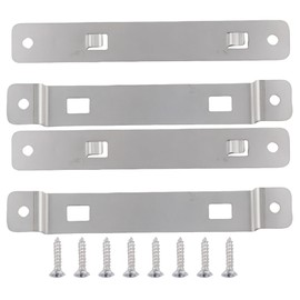 Rust Resistant Bird House Hanger Bracket 2 Sets Galvanized Steel Mounting Brackets Kit with Screws Universal Trees/Poles Hanger for Securing Bird Houses, Nesting Boxes & Feeders - Silver