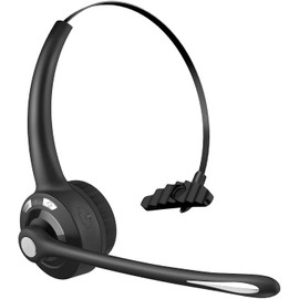 BlueFire Pro Wireless Headphones, Trucker Wireless Headset Wireless Over Head Earpiece, On Ear Car Wireless Headphones with Microphone for Truck Driver, Phones, Call Center, Office