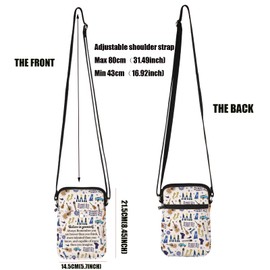 PXTIDY Mamma Musical Comedy Crossbody Bag Dancing Queen Mum Fans Gift Mum Music Lovers Women Dance Fans Gifts, beige