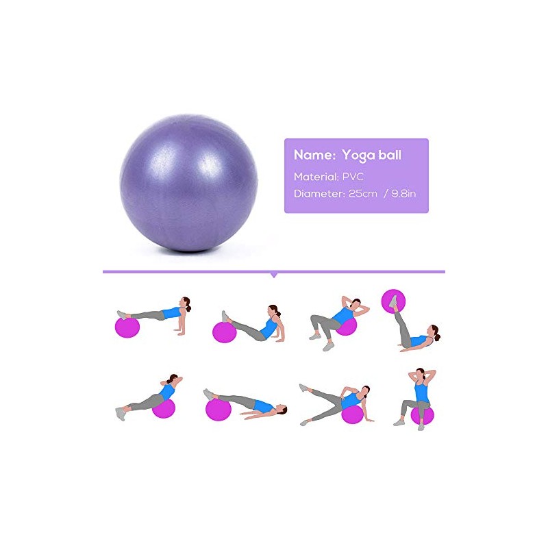 MoldFun Mini Yoga Pilates Ball 9-10 Inch for Stability Exercise
