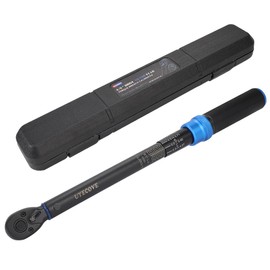 UYECOVE 3/8-Inch Drive Click Torque Wrench, Dual-Direction Click Professional Torque Wrench 10-100FT.LB/13.6-135.6N.M, Dual Range Scales Graduated in FT.LB and N.M, Blue