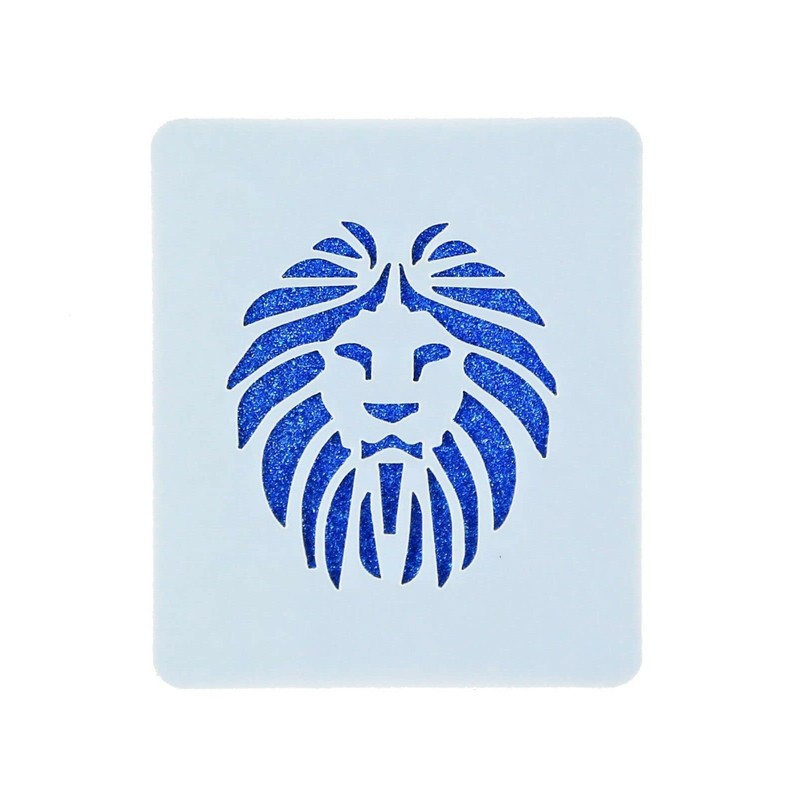 Lion Design Stencil Crafting, Card Making, Face Painting 7cm x