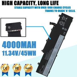 LAQUEENA L19M3PD5 Laptop Battery Compatible with Lenovo Thinkpad E14 Gen 2 20T6 20TA/ E14 Gen 3 20Y7 20YD 20YE/ E15 Gen 2 20T8 20TD Series L19C3PD5 SB10X02597 5B10X02600 SB10X02591 L19D3PD5 L19L3PD5