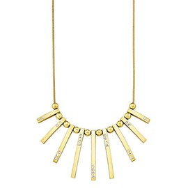 s.Oliver Women's Necklace 39 + 3 cm Stainless Steel IP Gold, Stainless steel, glass, Glass