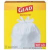 Glad, Quick-Tie Tall Kitchen Trash Bags Value Pack, 68 Count