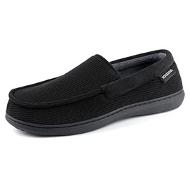 RockDove Men's SILVADUR Anti-Odor Moc Slipper with Removable Insole, Size 8 US Men, Black