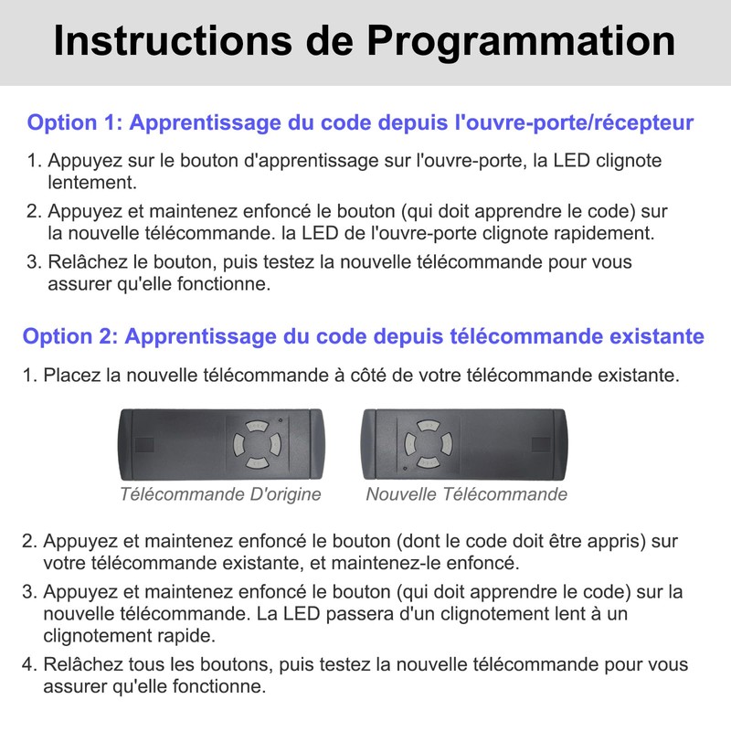 LEDGM Remote Control for Hörmann Garage Grey 40.685 MHz Compatible