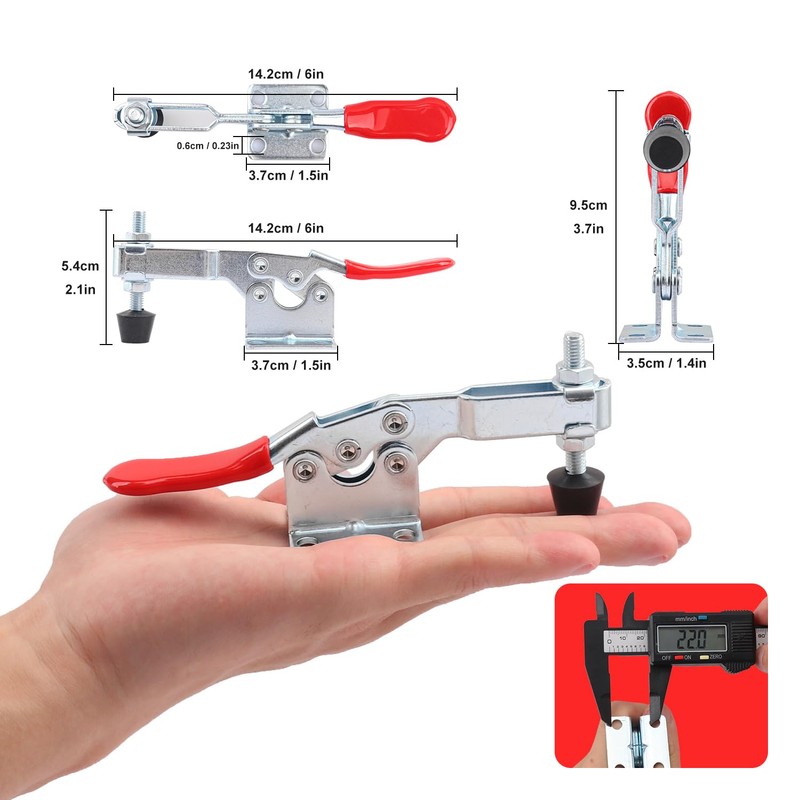 Biugaaufai 15 Packs GH-225D 500lbs Holding Capacity Toggle Clamps, Quick-Release