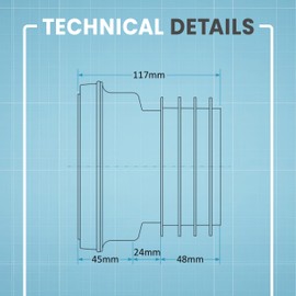 CranPlas | Reliable Toilet Waste Pipe Connector | Leak-Proof & Durable | Easy Installation | Universal UK Fit | Trusted Brand