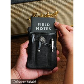 Sayram SP6 Small EDC Pouch Tool Organizer, Compact EDC Pocket Organizer, Waxed Canvas Mini Coin Purse for Men, EDC Pouch Organiser for Change, Notebook, Flashlight