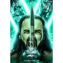 Champion WWE 24”x36” POSTER PRINT - WRESTLEMANIA 40 ROMAN REIGNS DREW MCINTYRE