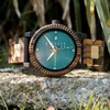 BOBO BIRD Mens Wooden Watch Analog Quartz with Week Display