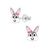 FIVE-D Children's Earrings Rabbit 925 Sterling Silver Easter, Sterling Silver,