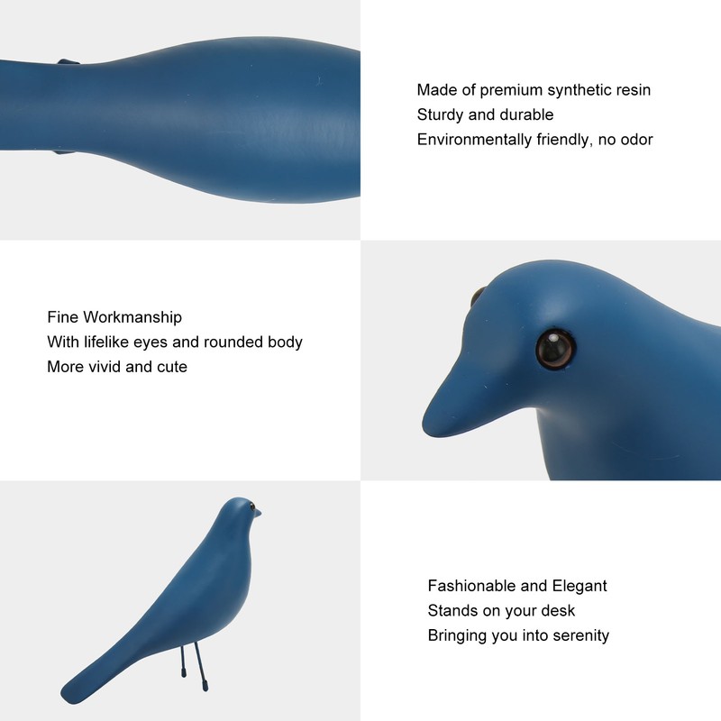 Bird Figurine Resin Cute Modern Decorative Bird Statue Ornament for