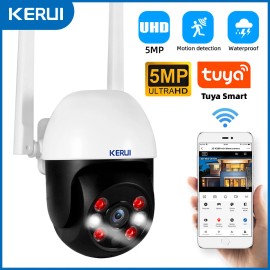 KERUI Cam Wireless Outdoor 1080p Smart WiFi Tuya APP IP Camera Home Security 5MP