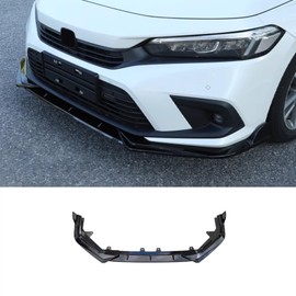 KELEIMAI Car Accessories Front Bumper Lip Fit for Honda Civic 11th Gen 2022 2023 2024 2025 Front Lip Lower Chin Spoiler Splitter (Glossy Black) ABS 3 PCS