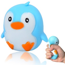 Penguin Squishy Toys Animal Stress Balls for Adults, Dough Squeeze Ball, Fidget Toys, Squishy Ball for Boys, Girls Gifts - Squeeze Toys for Kids Party Favors and Decorations, Ideal for Autism, ADHD