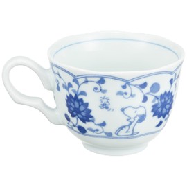 Sunupii 630742 Indigo Arabesque Cup & Saucer Pair "Comes in a Gift Box", Arabesque/Grape