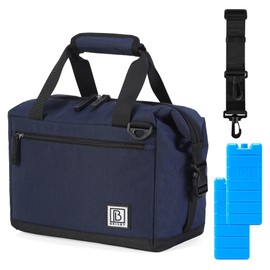 Brisby - Four Layer Insulated Cooler Bag - Lunch Bag 12 Litres - Extra Space - Foldable (Blue)