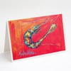 Caroline's Treasures Shrimp Seafood Three Greeting Cards Pack of 8