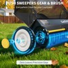 26 in Heavy-Duty Push Lawn Sweeper - 4 Spinning Brushes,