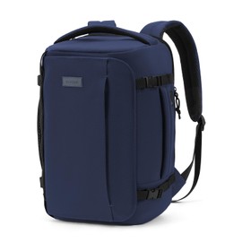 ECOHUB Ryanair Hand Luggage Backpack 40 x 20 x 25, 3D 14 Inch Laptop Backpack, 20L PET Recycled Travel Backpack, Hand Luggage Airplane, Under Seat Travel Backpack, Backpack for Men and Women, navy