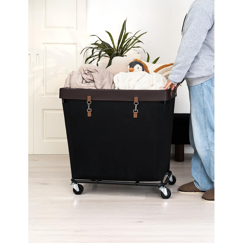 StorageWorks 320L Laundry Basket with Wheels, Extra Large Rolling Hampers