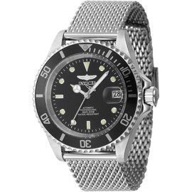 Invicta Pro Diver Men 40mm Stainless Steel Steel Black dial 8215 Mechanical