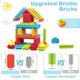 Stickle Brick Bristle Blocks 108PCS Toys for 3 4 5 6 Year Old Boys Girls Kids,Enlarge Building Blocks for Creativity Skill, Safe and Durable Construction Toys for Toddlers Christmas Birthday Gifts