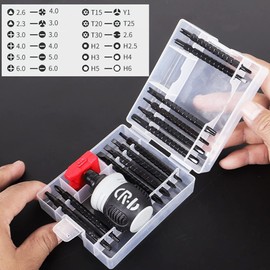 BAKESHU 26 in 1 Stubby Ratchet Screwdriver Set, Scalable Bit Screwdriver Set, Mini Screwdriver Set with Small Magnet