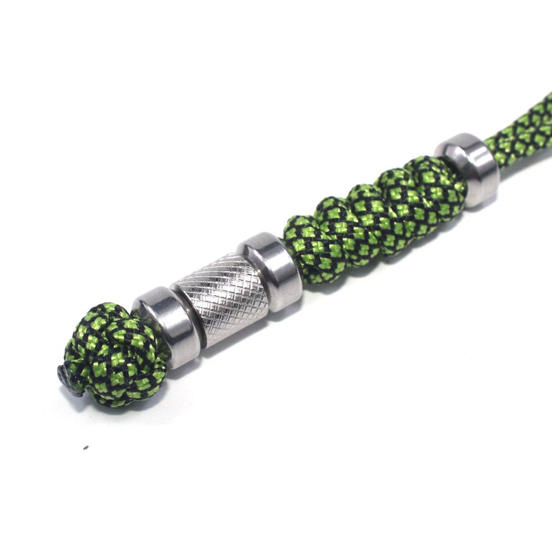 2 Pack Paracord Knife Lanyard with Stainless Steel Beads Paracord