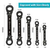 DURATECH 5 Pc Double Offset Box End Reversible Ratcheting Wrench
