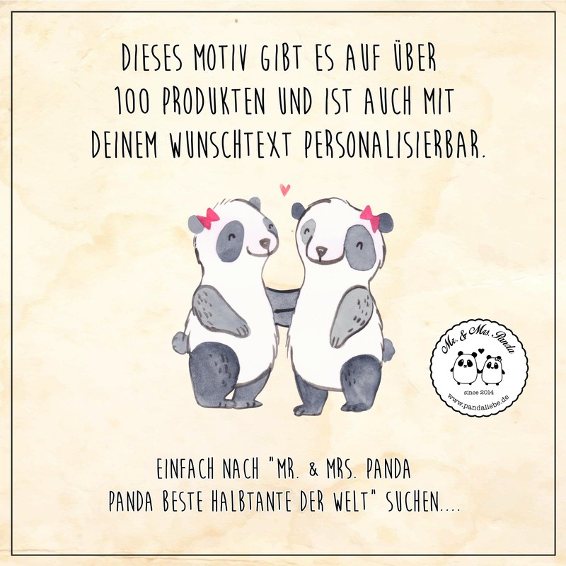 Mr. & Mrs. Panda Personalisierte Foto Postkarte Panda Halbtante -