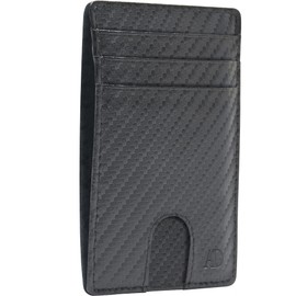 Slim Minimalist Wallets for Men - Vegan Leather Front Pocket Thin Mens Wallet RFID Credit Card Holder Gifts for Men