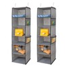 BrilliantJo 6 Shelves Hanging Closet Organizer, 2 Pack Hanging Storage