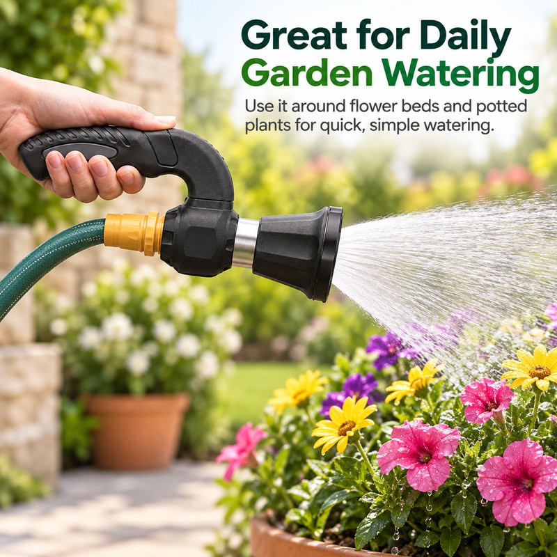 Garden Hose Spray Nozzle for Cleaning – Variable Spray Water