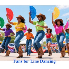 Fans for Line Dancing 3Pack Boots on The Ground Hand Fan Clack Clacking Large Folding Fans Big Handheld Clapping Snapping Cowboy Clacker Line Dance Popping Fan That Make Sounds pop(Red+Purple+Navy)
