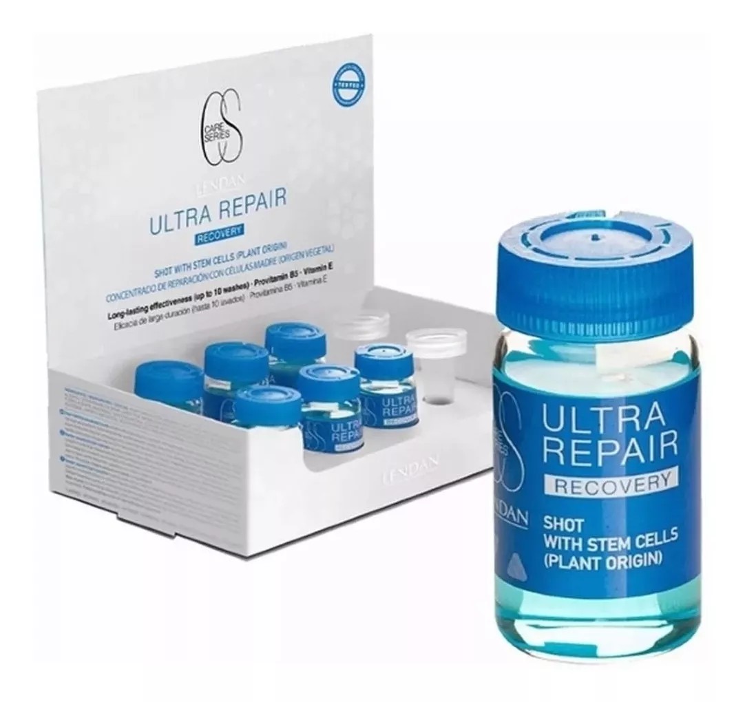 Lendan Ultra Repair Recovery Shot – 6 X 10 Ml, Mit Pflanzlichen Stammzellen & Ceramiden – Intensiv-Kur Für Geschädigtes Haar