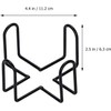 Black Iron Coaster Holder Metal Storage Rack Coasters Shelf for