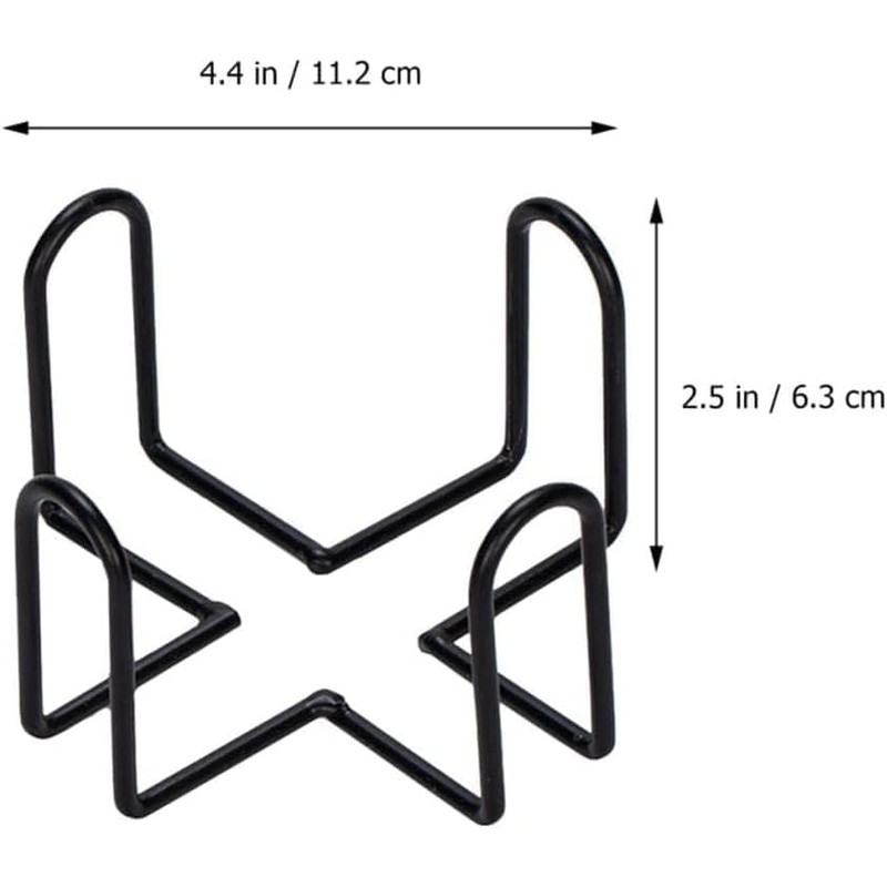Black Iron Coaster Holder Metal Storage Rack Coasters Shelf for