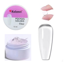 Polygel Solido Para Uñas Transparente 15ml Gel Solido