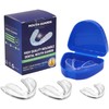 Bruxism Mouth Guard 4 Pack For Grinding Teeth, 2 Sizes,