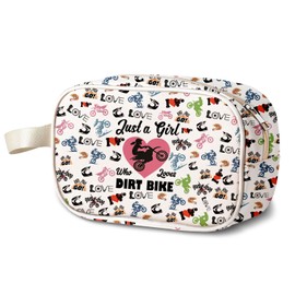 KUIYAI DirtBikeTMUK Dirtbike-Geschenk, "Just A Girl Who Loves Dirt Bike", transparente Tasche für Damen/Mädchen, Motorrad-Liebhaber, Geschenk