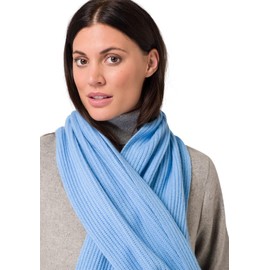 Style & Republic Women's Scarf Made of 100% Cashmere | Elegant Women's Scarf Made From Finest Cashmere | Size 196 x 28 cm, lightblue